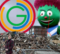 An artists impression of the Jaconelli eviction