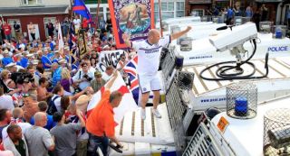 Three officers hurt in protests