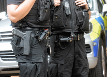 Armed police response unit at council HQ
