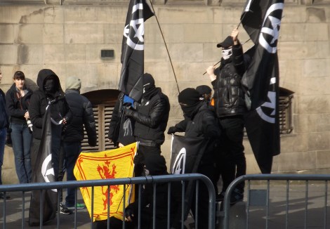 National Action members at an SDL demo in Edinburgh, March 2016. Pic: A Thousand Flowers